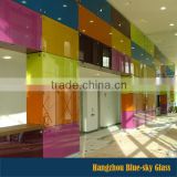 4mm back printed glass tempered toughened glass for wall