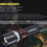 POPPAS T824 Hot Sales Zoom Led Flashlight Police Security Rechargeable Flashlight Torch thumbnail-3