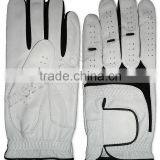 White Black Cabretta Leather Golf Gloves thumbnail-1