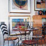 BX2012 Wroughjt Iron Furniture Modern Iron Desk and Chairs