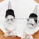 Metal Wine Stopper/ Wedding Silver Chrome Wine Bottle Stopper Set Gifts thumbnail-2