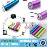 OEM Factory Wholesale Aluminum Cylinder Powerbank 2600mah With Multi Color