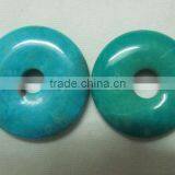 20mm Natural Turquoise Donut Shaped Pendant thumbnail-1