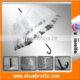 Promotion custom poe umbrella,clear dome shape umbrella
