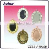 Cheapest Price 13*18mm Oval Pendant Tray Cameo Settings ZTBB-PT0020 thumbnail-1