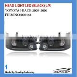 toyota hiace parts #000468 hiace head light LED with angle eyes hiace headlamp LED for hiace 2005-2009,quantum