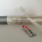 New design of luxury cheap hotel toothbrush toothpaste supplies set
