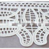 High Quality 13.5cm Width Water Soluble Polyetser Crochet Trim in White thumbnail-5