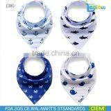 Amazon Bestseller 100% Cotton Adjustable Baby Bandana Drool Bibs thumbnail-6