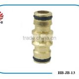 BRASS 2-WAY HOSE QUICK CONNECT COUPLING