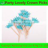 Bling Lovely Crown Cupcake Pick For Decoration Wedding Birthday Party Best Gifts thumbnail-2