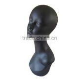 Fiberglass Black Fashion New Mannequin Head Display thumbnail-2