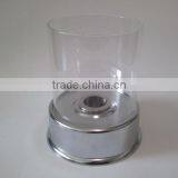 Chrome Plated Fireplace, Cylinder Glass Fireplace thumbnail-1