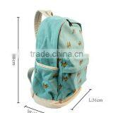 Little Tree Printting Canvas Water Resistant Backpack Cute for Girls thumbnail-4