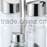 4 Pieces Salt And Pepper Galss Spice Set And Oil And Vinegar Spice Set thumbnail-4