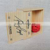 Silk Screen Handmade Solid Wood Jewelry Display Box With Slide Lid thumbnail-1