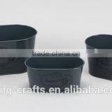 New Style Lavender Design Oval Metal Plant Pot for Garden thumbnail-2