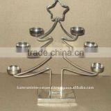 Metal christmas tree votive candle holder