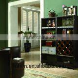 Top Quality American Design Retro Vintage Style Top Grain Leather/PU Storage Wine Cabinet for Livingroom Furniture thumbnail-3