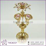 cheap Flower Vase with SWAROVSKI crystal metal home decoration