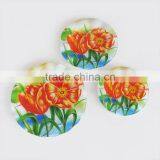 Glass Plate Set With Decal,Round With Wave Edges, G321073 thumbnail-1