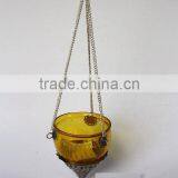 Yellow Hanging Glass Votives Tea Light Holder All Colours Available thumbnail-1