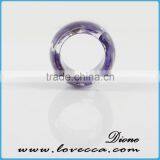 Blue Resin Ring Jewelry Lovely Flowers Resin Ring Women thumbnail-2