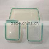 Set of 3 Rect Air-tight Container Plastic Food Storage Box thumbnail-4