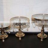 Gold Plated Crystal Hanging Cake Stand thumbnail-1
