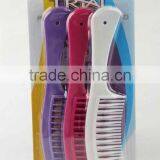 Staggered Comb With Hanging Hole/3PC Plastic Hair Brush thumbnail-1