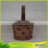 Export Quality Nice Design Colorful Metal Flower Pots With Handles thumbnail-5