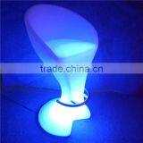 Stools Bar Modern Metal LED Nightclub Stool With Stainless Steel Circle at the Bottom With 16 Colors Available thumbnail-4