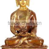 Wholsale Buddhism Metal Antique Brass Chinese Gilt Bronze Buddha