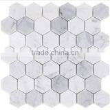 MM-CV240 China Customized Flooring Natural Stone Hexagon Marble Mosaics Tiles thumbnail-1