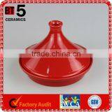 10"red Color Ceramic Cooker Stoneware Tagine Set