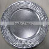 SILVER FOIL PP PLASTIC CHARGER PLATE thumbnail-1