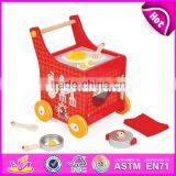 2017 New Design Funny Push Cart Wooden Kids Cooking Set W10C259 thumbnail-3
