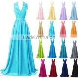 Long Chiffon Gown Bridesmaid Dress Formal Evening Cocktail Party Prom Dress thumbnail-4