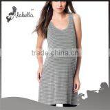 Grey Comfortable Sexy Maternity Long Dress thumbnail-1