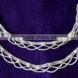 SILVER TONE Chain Payal ANKLETS Feet Bracelet PAIR thumbnail-1