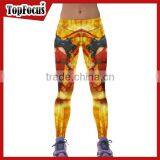 China Manufacturer Custom Sublimation Leggings Digital Printed Pants Women Running Compression Tights thumbnail-2