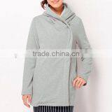2016 Women Warm Fleece Fabric Full Zip Winter Coat With Hooded Knitted Women Cloth thumbnail-2