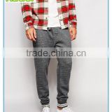 wholesale cotton men jogger sweatpants with rib cuff