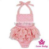 HYB129Yiwu Lovebaby Wholesale Heart Print Sleeveless Striped Back Ruffles for Valentine's Day Baby Romper Clothes Boutigue thumbnail-1