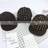 S60297B 2017 Kids Fashion Design Rivet Hip-hop Cap thumbnail-1