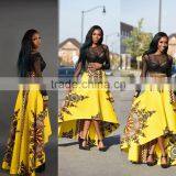 Walson 2017 New Trend Floral African Print Party Wear Bubble Women Long Skirt With Kurti thumbnail-2