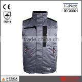 Good Quality Protective Workwear Winter Bodywarmer Men Padded Waistcoat thumbnail-3