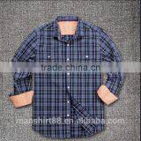 2017 Fashionable Contrast Color Men Check Shirts thumbnail-1