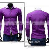 Beautiful Bright Color Slim Fit Men Dress Blank Shirt for Men thumbnail-5