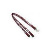 Brown Polyester Tubular Neck Lanyard With Safety Breakaway Buckles